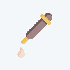 Icon Pipette. related to Vape symbol. flat style. design editable