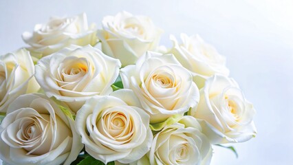 Elegant White Artificial Roses: Close-up Still Life Photography