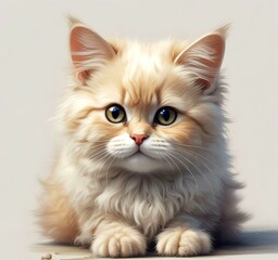Illustration of fluffy cute pet.