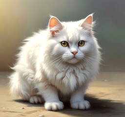 Fototapeta premium Illustration of fluffy cute pet.