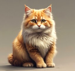 Illustration of fluffy cute pet.