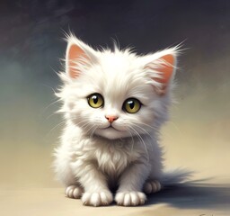 Illustration of fluffy cute pet.
