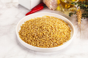 Dry wheat bulgur fow cooking