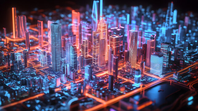 AI-Controlled Digital Twin City A city using a real-time