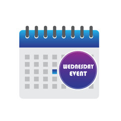 Wednesday Event with Calendar design 