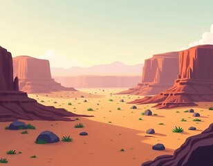 Martian landscape isolated on transparent background