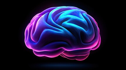Fototapeta premium Neuroscience exploration abstract brain visualization digital art environment futuristic conceptual view