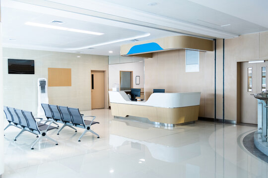 Empty waiting room in the hospital