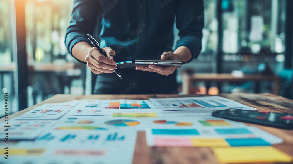Poster dashboard info data charts, graphs and diagrams for infographics presentation, vector statistics bar