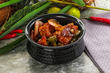 Indian cuisine - paneer with chilli