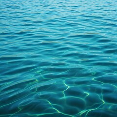 Obraz premium Water Reflections | Blue Ripples | Poolside Shimmer | Sunlight on Water | Aqua Texture