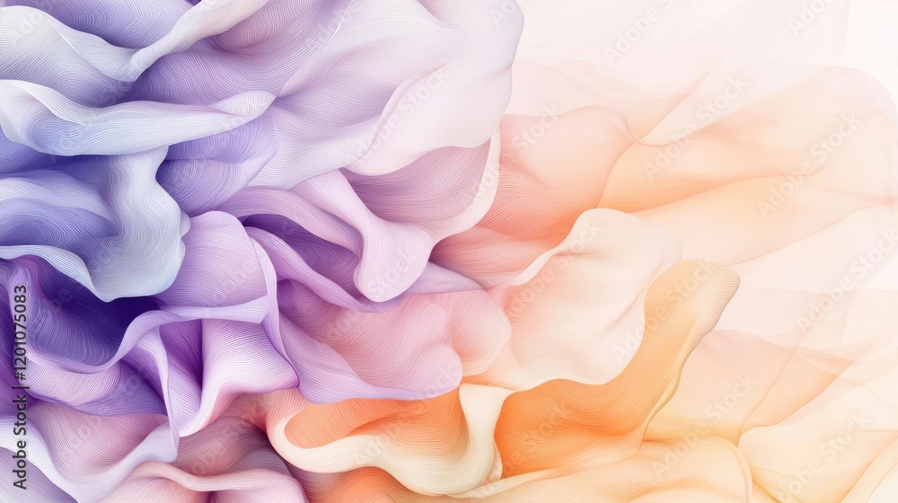 Poster kaleidoscope watercolor concept. abstract colorful wave patterns creating a soft and dreamy visual e