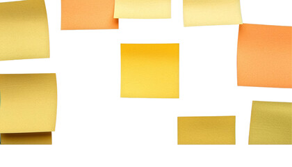 Colorful sticky notes a transparent background creative concept studio setting vibrant organization