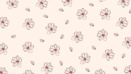 Flower pattern wrapper background vector