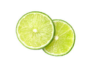 lime slice isolated on white