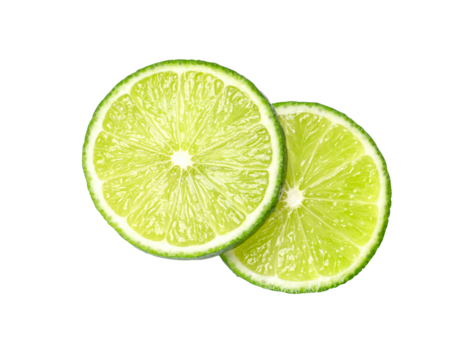 lime slice isolated on white