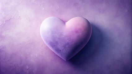 Fototapeta premium A Lavender Heart on a Textured Background, Symbol of Love and Affection