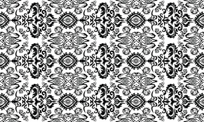 Geometric ethnic flower pattern for background,fabric,wrapping,clothing,wallpaper,Batik,carpet,embroidery style.