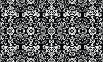 Geometric ethnic flower pattern for background,fabric,wrapping,clothing,wallpaper,Batik,carpet,embroidery style.