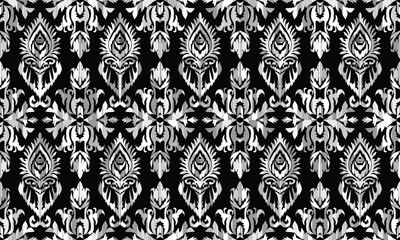 Geometric ethnic flower pattern for background,fabric,wrapping,clothing,wallpaper,Batik,carpet,embroidery style.