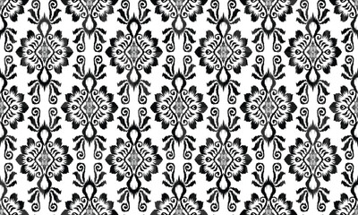 Geometric ethnic flower pattern for background,fabric,wrapping,clothing,wallpaper,Batik,carpet,embroidery style.