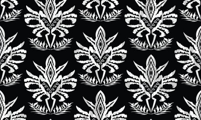 Geometric ethnic flower pattern for background,fabric,wrapping,clothing,wallpaper,Batik,carpet,embroidery style.