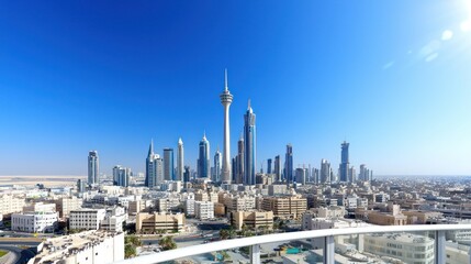 Naklejka premium City Skyline Panorama