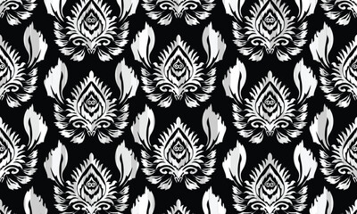 Geometric ethnic flower pattern for background,fabric,wrapping,clothing,wallpaper,Batik,carpet,embroidery style.