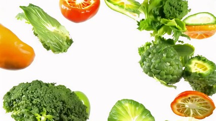 background althy fresh various food top fruits pattern concept eating olated texture food flat white vegetables view composition lay fruit vegetable pattern isolated ingredient healthy food cooking - Powered by Adobe