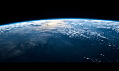 Fototapeta premium Earthrise space view sunrise, clouds, atmosphere, planet