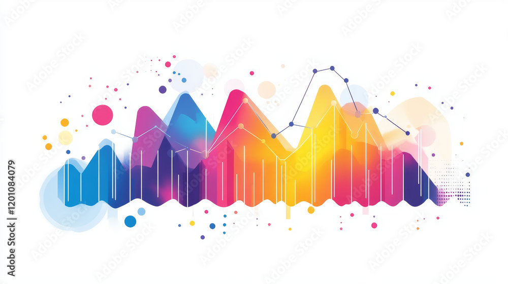 Poster color graph for design and business concept. vector version also available in gallery