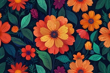 Abstract floral background Generative AI