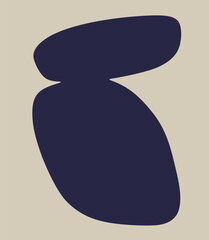 minimalist silhouette composition of natural stone objects