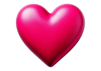 Fototapeta premium Pink heart isolated on transparent or white background