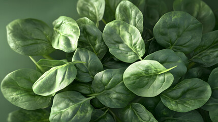 Organic spinach freshly picked and bunched