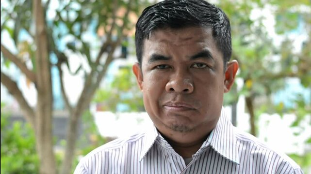 A man with Bell's palsy