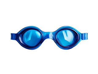 Blue swimming goggles isolate on transparent background, PNG file