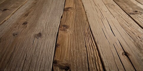 Obraz premium Old Wood Texture Background. Top View Wooden Plank Panel. Parallel Horizontal Lines