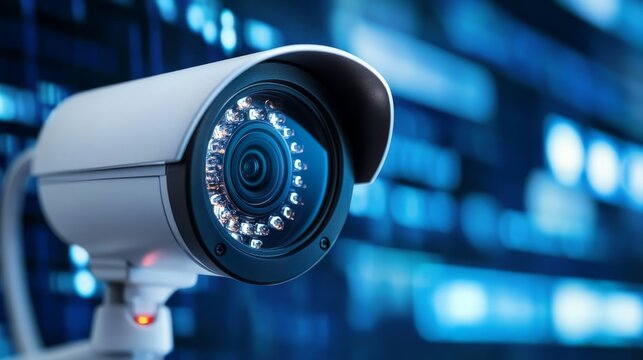Enhanced security, a detailed view of modern surveillance camera for comprehensive monitoring