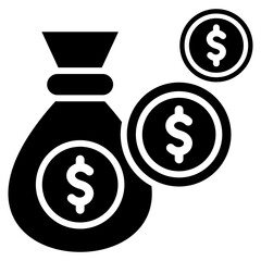 Setting and Mobile Banking Glyph Icon	