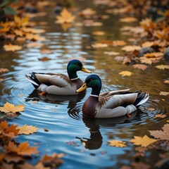 Obraz premium ducks in the lake