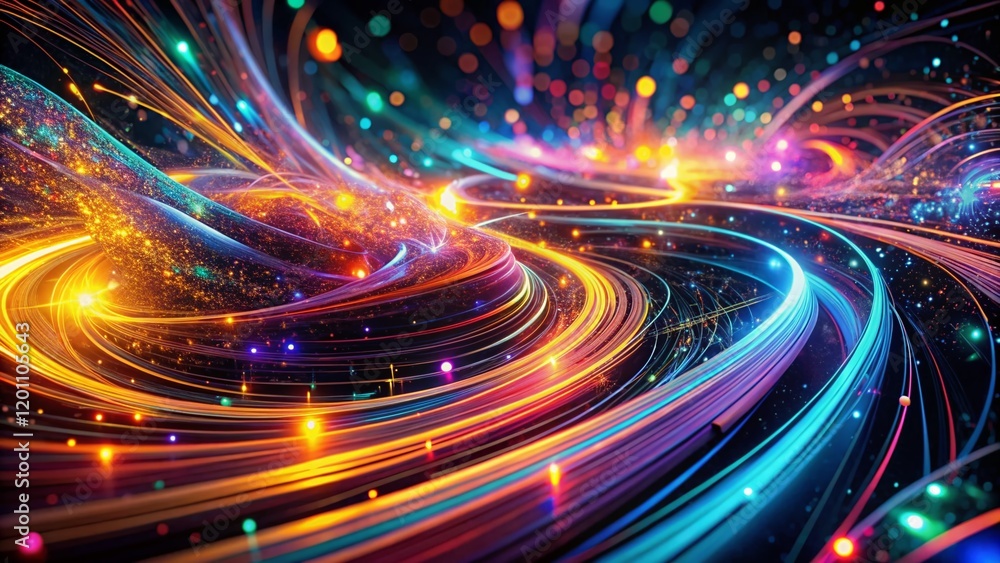 Poster futuristic digital code stream abstract software technology background