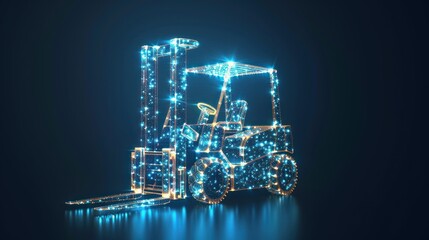 Futuristic Forklift: A Digital Rendering of a Modern Forklift