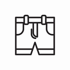Short pants casual wear icon vector sign