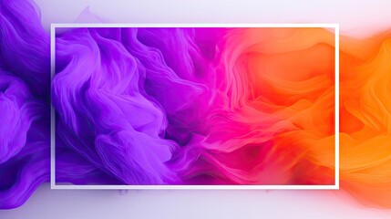 Framed watercolor concept. Vibrant abstract colors blend beautifully in this modern graphic design.