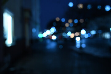 evening city light blur background	