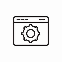 web browser Settings gear configuration tools icon vector sign
