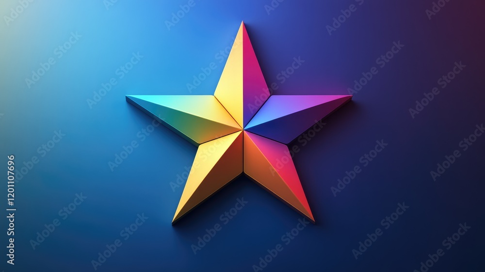 Poster starburst icon with radiating lines and gradient colors - 3d illustration for modern design and digi