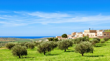 Fototapeta premium Mediterranean Olive Grove Landscape