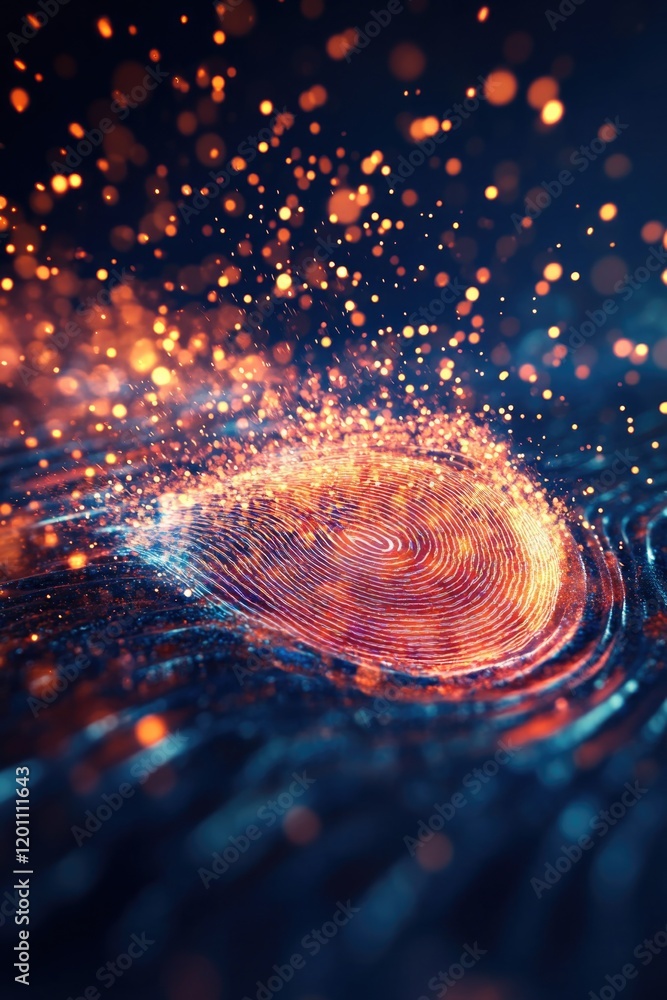 Poster dynamic particles radiate energy, creating mesmerizing splash of
